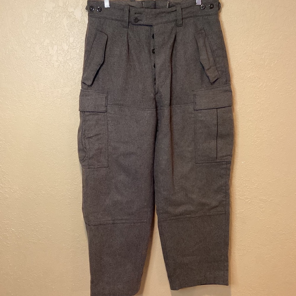Vintage Mollenkamp & Goecke Vintage Men's Military Wool Cargo Pants Army Green